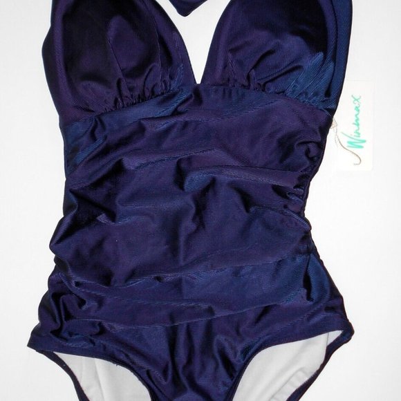 Women’s Bathing Suit One Piece Navy Blue - Size 4 New with tags - Picture 1 of 3